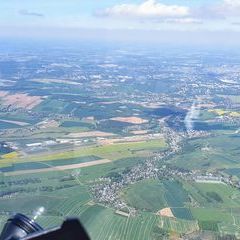 Flugwegposition um 13:07:19: Aufgenommen in der Nähe von Erzgebirgskreis, Deutschland in 1623 Meter